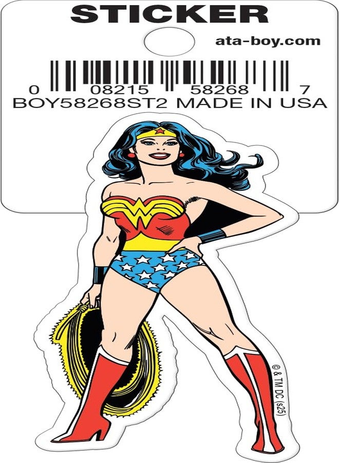 Ata-Boy DC Comics Wonder Woman Classic Character 3 Inch Die Cut Vinyl Sticker - Image 1